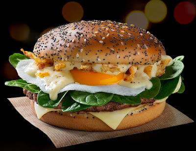 McDonald's Maestro Egg Benedict burger.