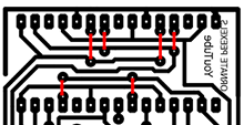 PCB Layout for PIC16F676 Digital Voltmeter,