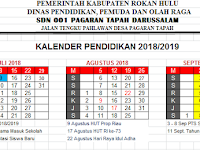 Kalender Pendidikan Kab Rokan Hulu Tahun Pelajaran 2018-2019