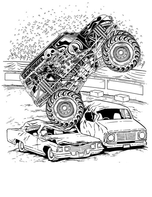 Kids Monster Truck Coloring Pages 2