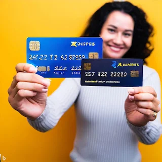 Person holding Amex Gold and Chase Sapphire Preferred cards and smiling with text