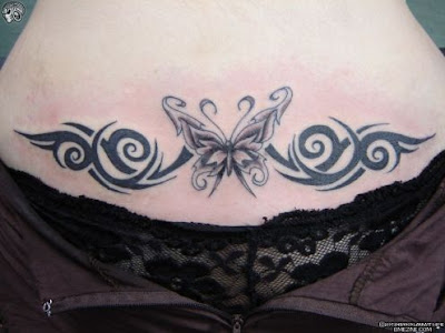 Trendy Lower Back Tattoos of Butterflies 2010/2011