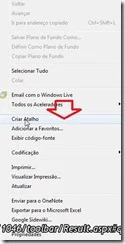Atalho no internet explorer