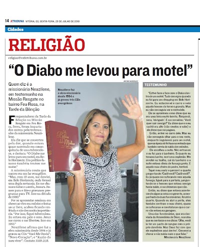 Missionária conta como foi a tarde no motel com o diabo. Valhei-me Gizuz!