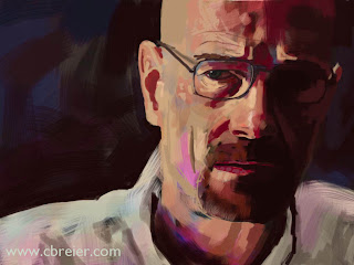 Drawing of Bryan Cranston from Breaking Bad.