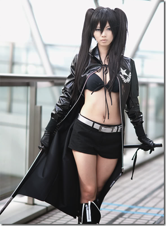 vocaloid cosplay - black rock shooter - kuroi mato 02