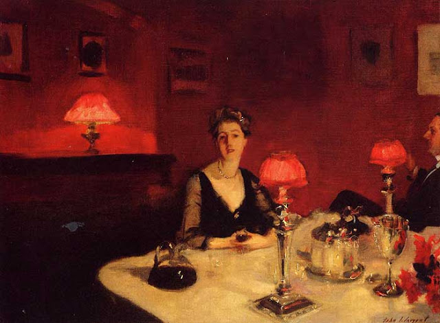 John Singer Sargent, A Dinner Table at Night, 1884