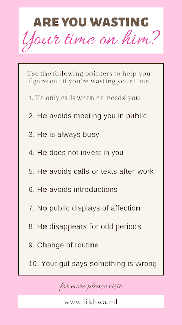 Are you wasting your time on him infographic