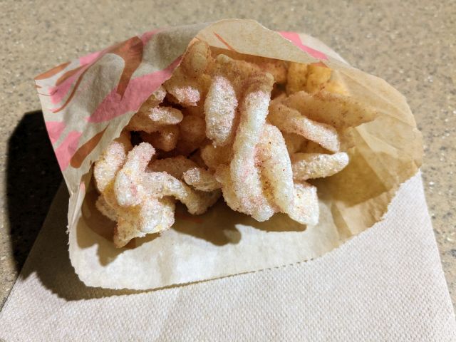 Taco Bell Strawberry Twists in a serving pouch.