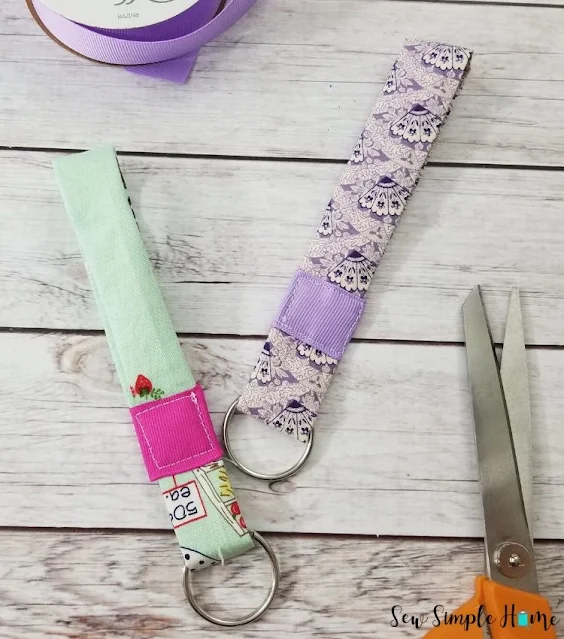 how to make fabric keyrings