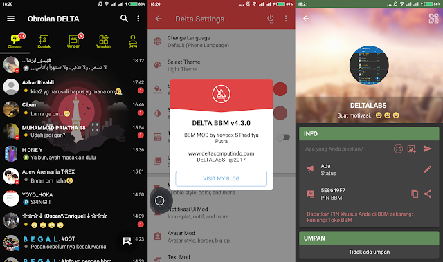 Delta BBM Mod v4.3.0 Base Versi 3.3.2.31 Apk Update Terbaru