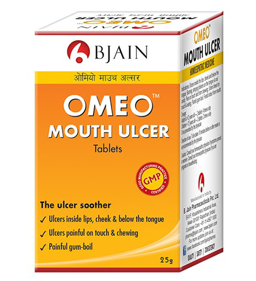 Omeo Mouth Ulcer Tablets Bjain Pharma India Available in Pakistan