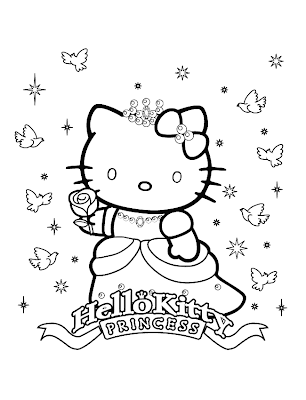 Dibujos para colorear a Hello Kitty en HELLO KITTY Imagenes Hello Kitty para 