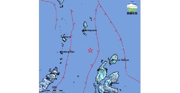 Rentetan 3 Gempa di Atas Magnitudo 5 Guncang Sulawesi Utara