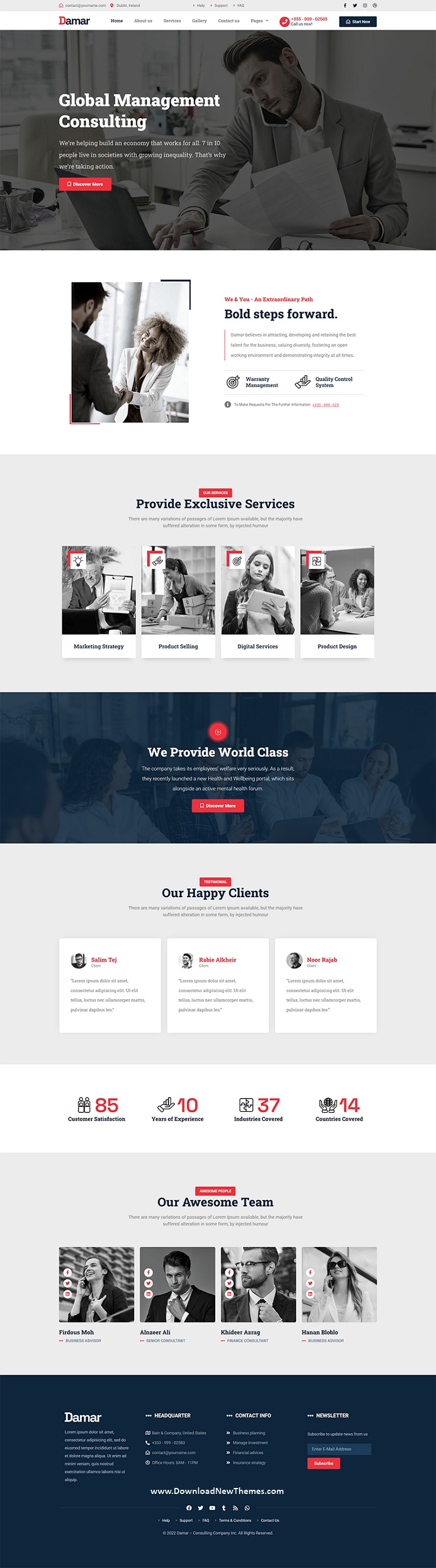 Damar - Business Consultant Elementor Template Kit Review