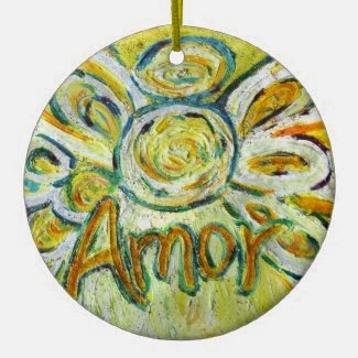 Amor Angel Word Ornament