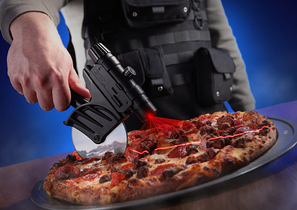Tactical Laser-Guided Pizza Cutter ensures everyone gets a fair slice