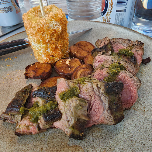Steak and Chimichurri from the newly opened restaurant, Point B, in Knoxville