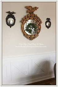 Federal Mirror-French Farmhouse Vintage Christmas Dining Room- From My Front Porch To Yours