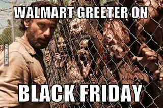 Walmart Greeter on Black Friday. Hilarious Black Friday Meme