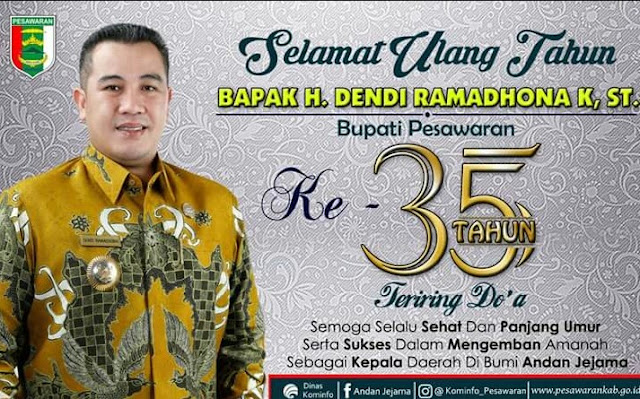 Ultah ke -35, Bupati Kabupaten Pesawaran Semangat Untuk Membangun Tanah Kelahirannya