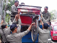 Satpol PP Jakarta Utara Masih Temukan Becak Liar