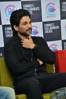 Allu Arjun in Black Dress at Navadeep's C-Space Launch