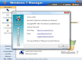 Yamicsoft Windows 7 Manager 4.0.6 Full Keygen