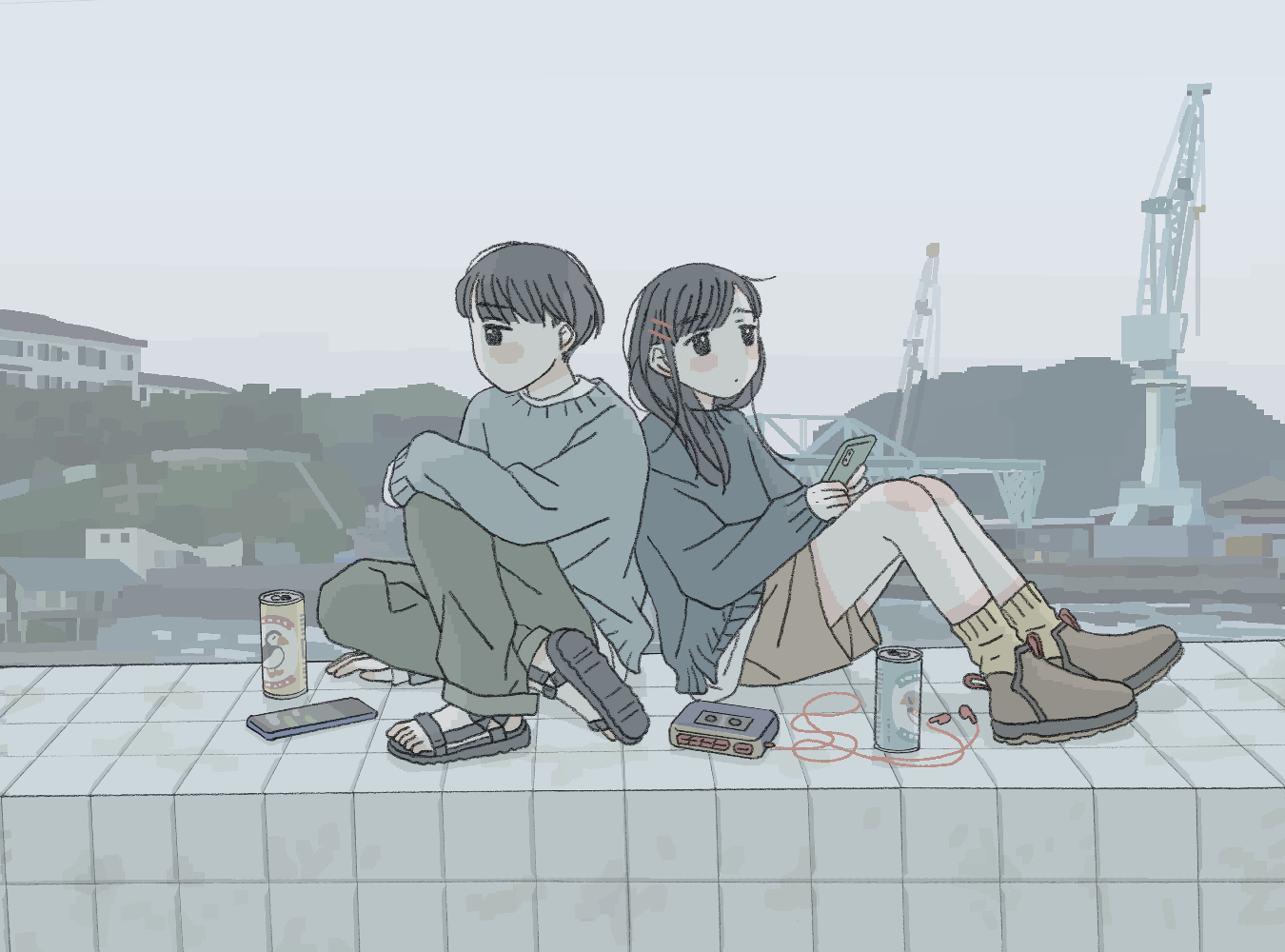 男の子と女の子のイラスト