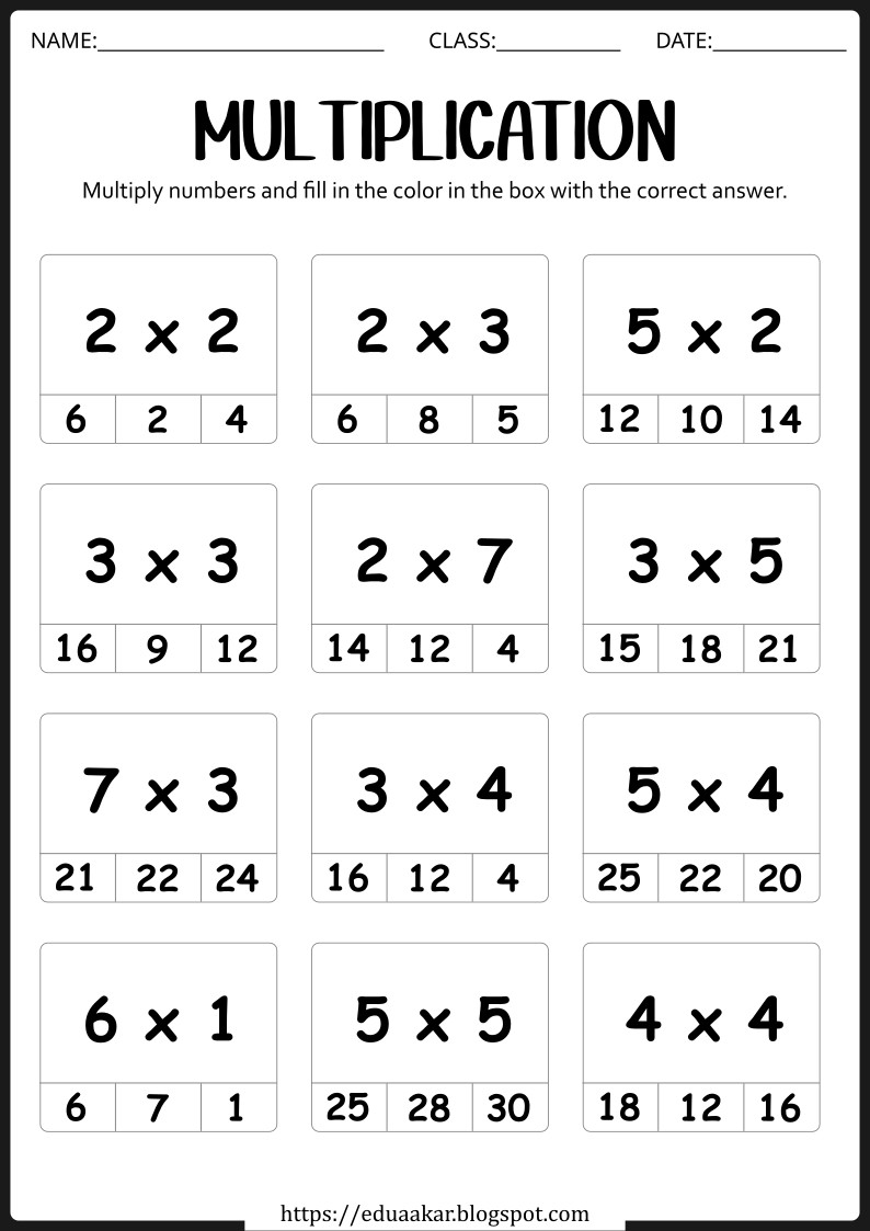 Multiplication Worksheet