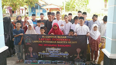 Keluarga Besar LAPBAS Indonesia PAC Bakauheni, Gelar  Ramadhan Berbagi Santuni Anak Yatim Piatu