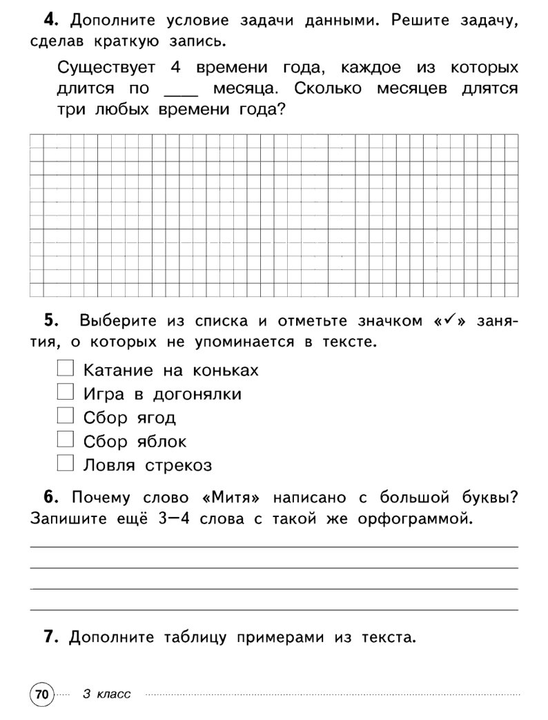 Комплексная работа 4 класс школа россии 2024