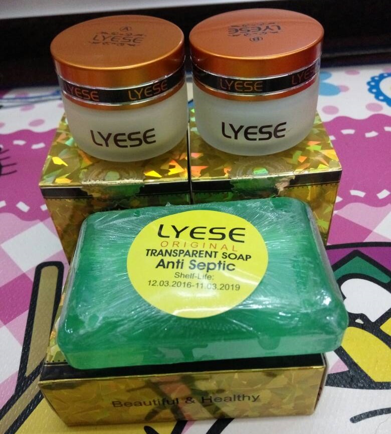 Paket Cream Lyese Jumbo Original Sabun Acne Hijau