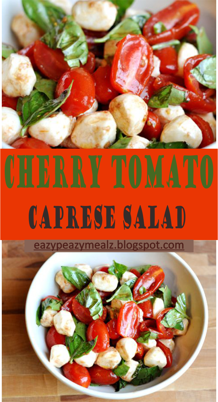 Light, flavorful and so easy to make, this cherry tomato caprese salad is a favorite summer side dish. The fresh basil and mozzarella take it way over the top!