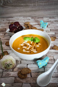 Süßkartoffelsuppe mit Kokosmilch