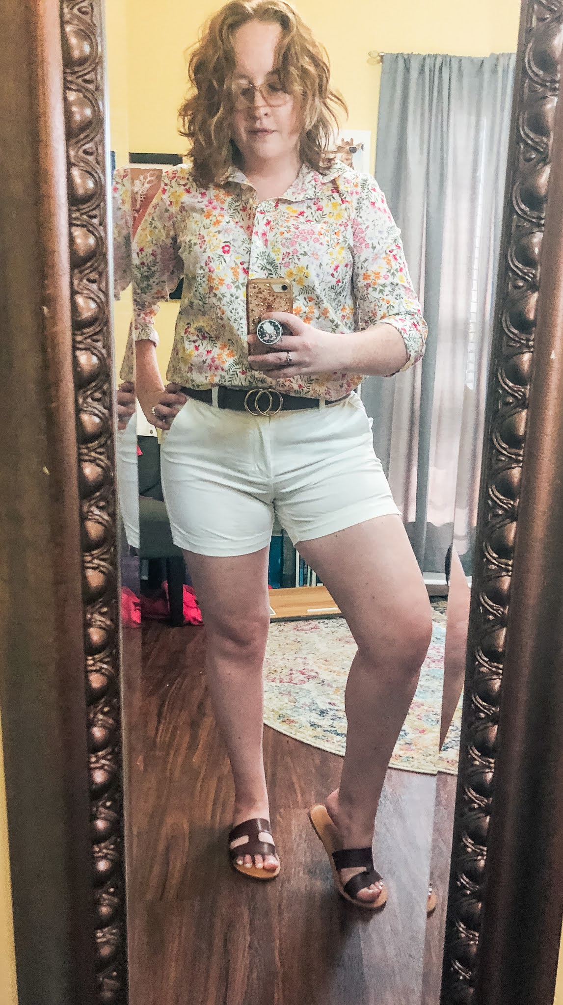 floral-button-down-white-shorts