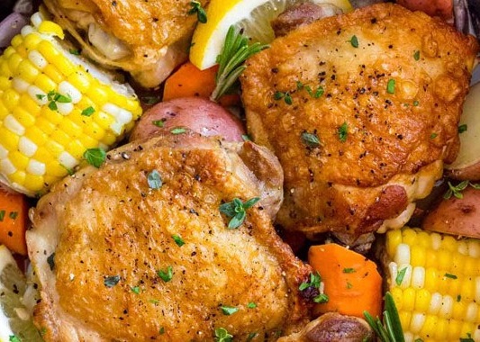 Making Simple Cooker Chicken Thighs