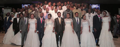 Mass wedding couples picture Salvation Ministries Church
