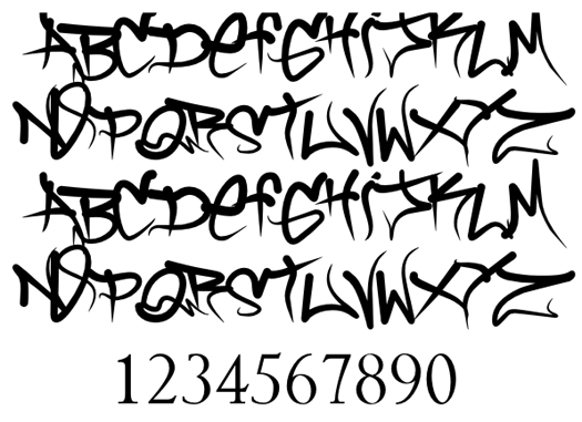 7 Graffiti Font Character