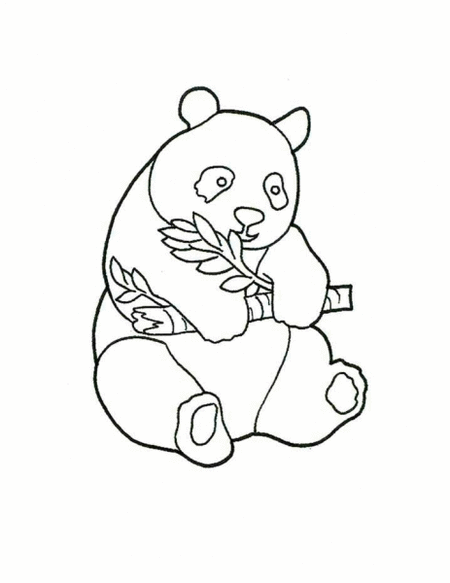 Free Cute Panda Coloring Pages 6