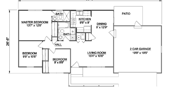 Denah gambar rumah minimalis 1 lantai