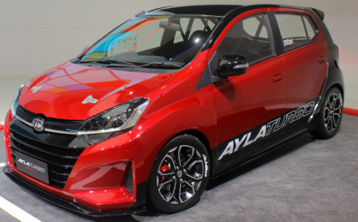  Modifikasi  Mobil  Ayla Warna Merah  Polos Metalik Ferrari 