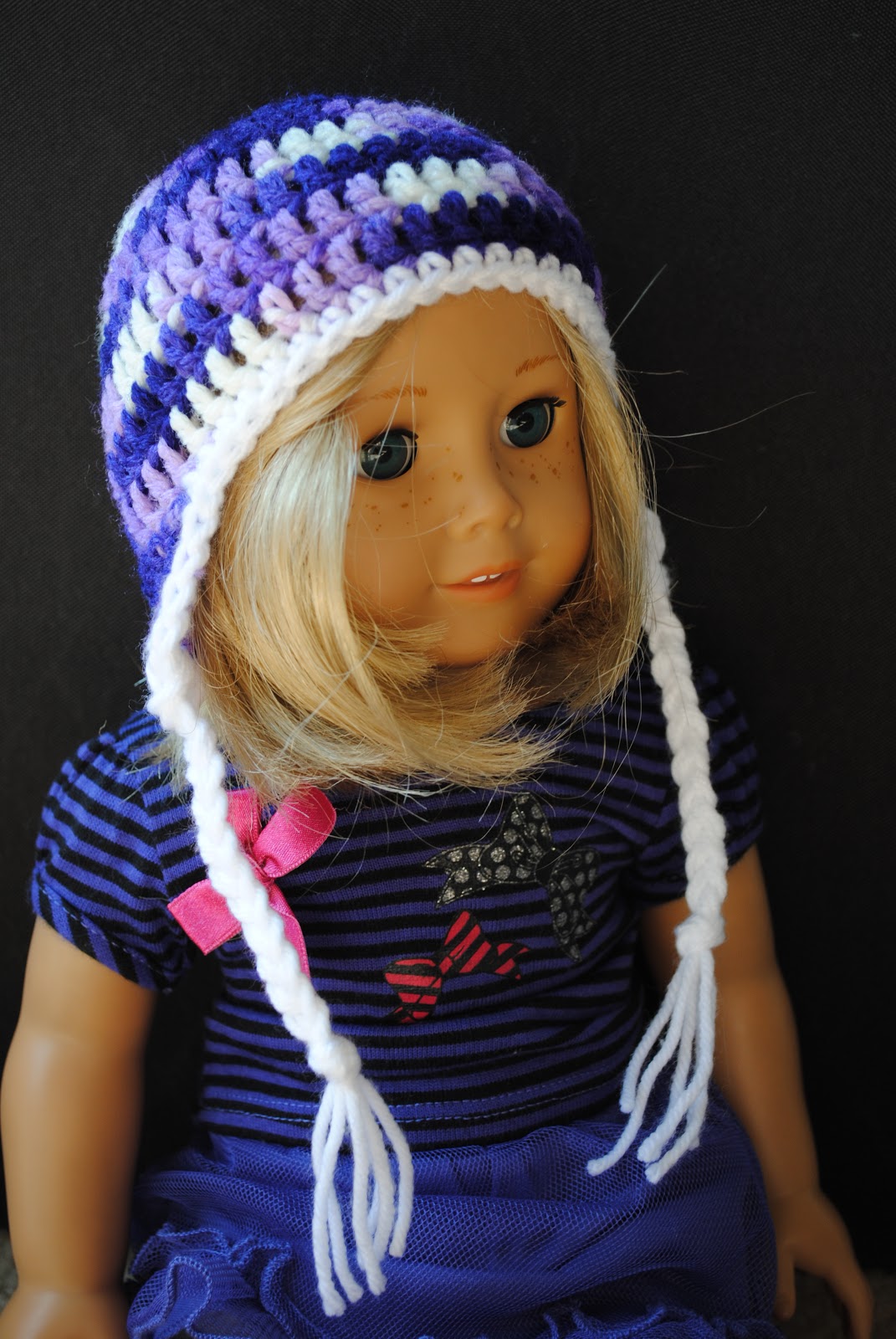 Lyanna Jean Designs: Earflap Hat for 18inch Doll - Free Pattern