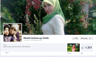 Facebook: Model Melancap Lelaki