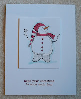 card made with Stampin'UP! stamp set: Snow Much Fun