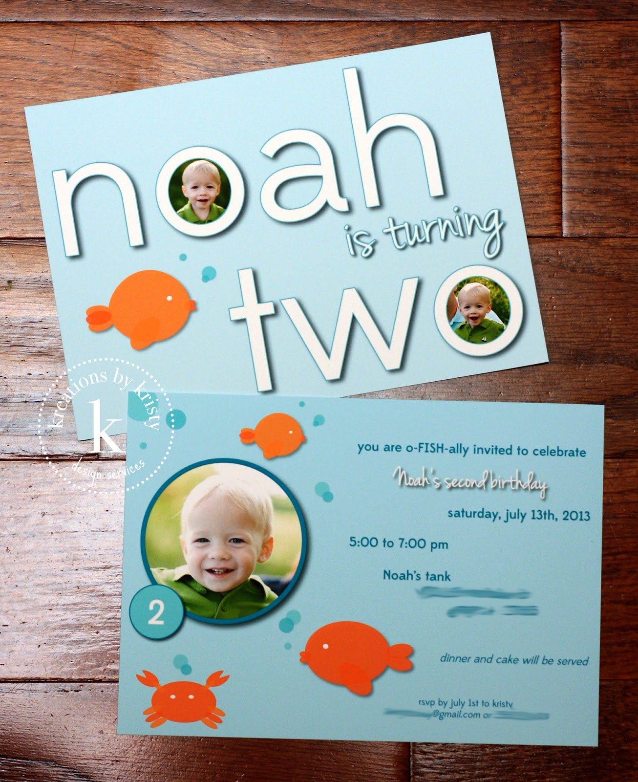 more than 9 to 5my life as Mom: Noah's Fish-Themed Second Birthday
