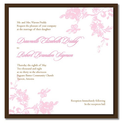 2 Paisley Pink Wedding Invitations so preppy via Mod Papers