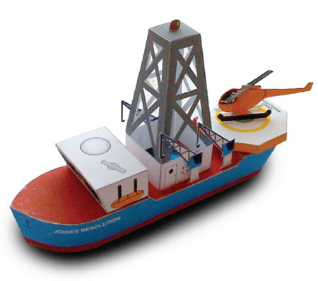 JOIDES Resolution Drilling Ship Papercraft