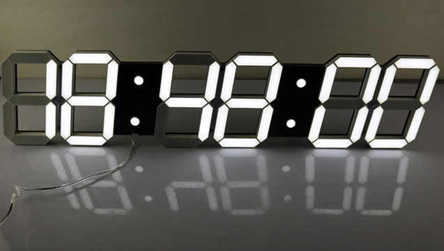 Đồng hồ led treo tường 3D siêu lớn 6 số