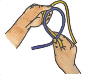tying a rope knot